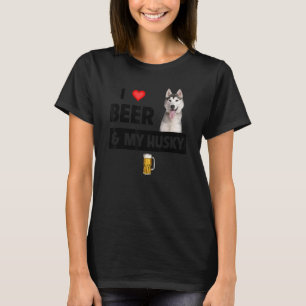 Camiseta Eu Amo Cerveja E Minha Mãe Husky Pai Siberiano Ala