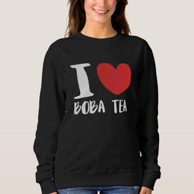 Camiseta Eu Amo Chá de Boba Bubble Tea (Frente)