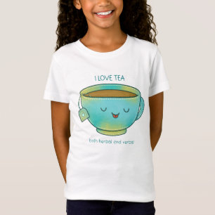 Camiseta Eu Amo Chá Tanto Herbal Quanto Verbal Amante de Ch