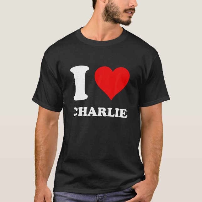 Camiseta Eu Amo Charlie T Shirt (Frente)