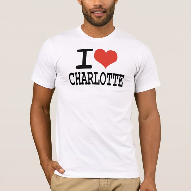 Camiseta Eu amo Charlotte (Frente)