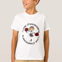 Eu amo Cheerleading a figura cheerleader da vara