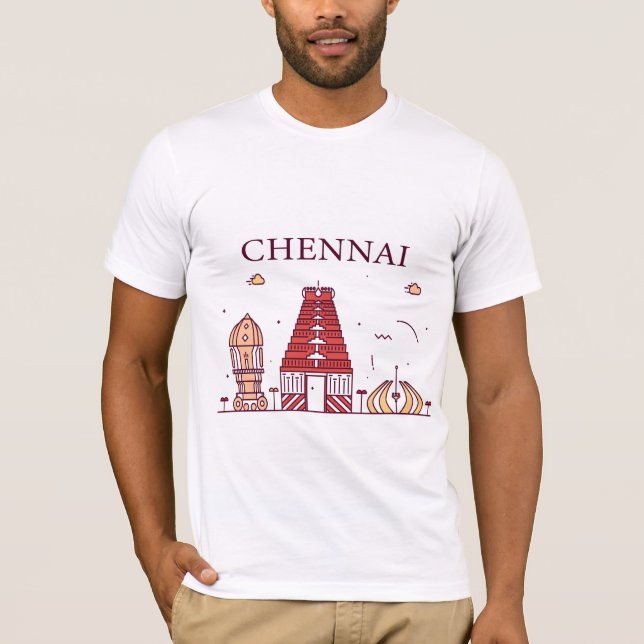 Camiseta Eu amo Chennai! (Frente)