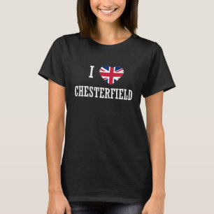 Camiseta Eu Amo Chesterfield Inglaterra Bandeira Union Jack