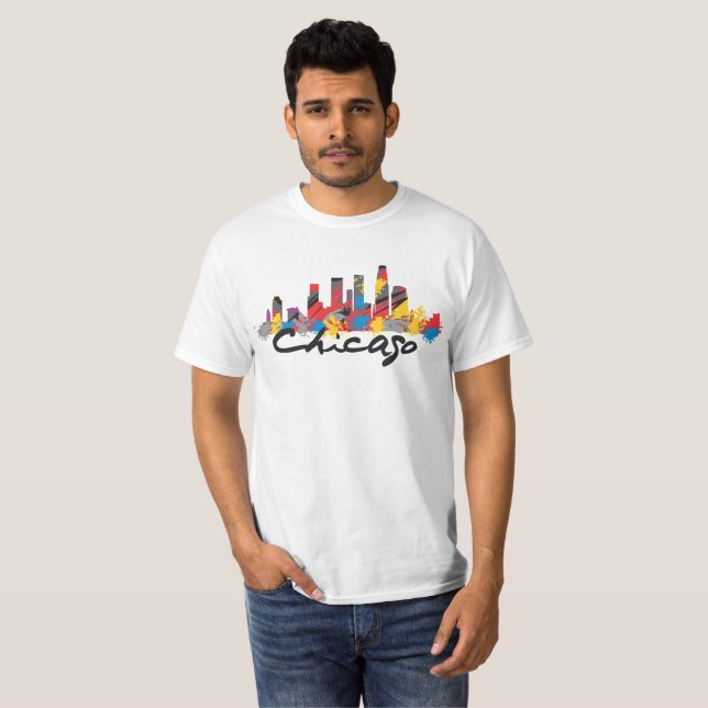 Camiseta Eu amo Chicago (Frente Completa)