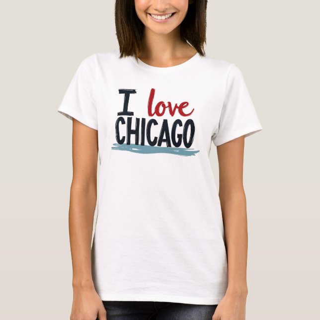 Camiseta Eu amo Chicago (Frente)