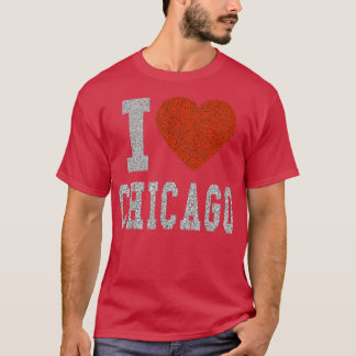 Camiseta Eu amo Chicago Heart Gift ou Souvenir Illinois