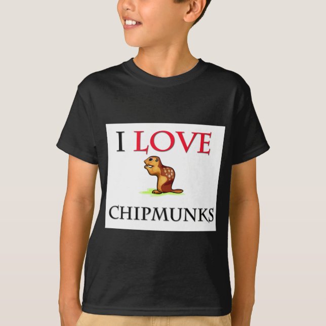Camiseta Eu amo Chipmunks (Frente)