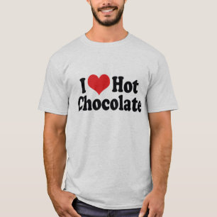 Camiseta Eu Amo Chocolate Quente Coração - Amantes De Cacau
