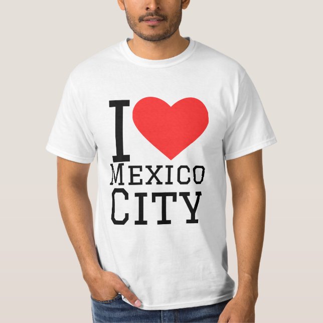 Camiseta Eu amo Cidade do México (Frente)