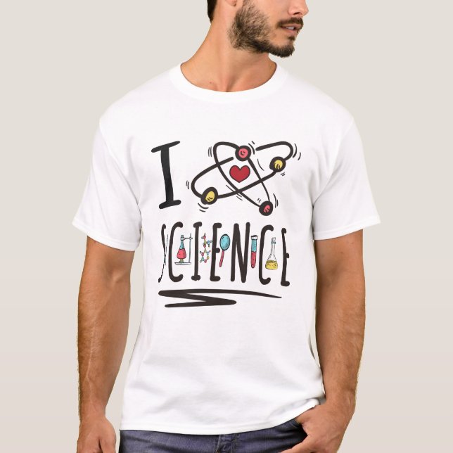 Camiseta Eu amo ciência (Frente)