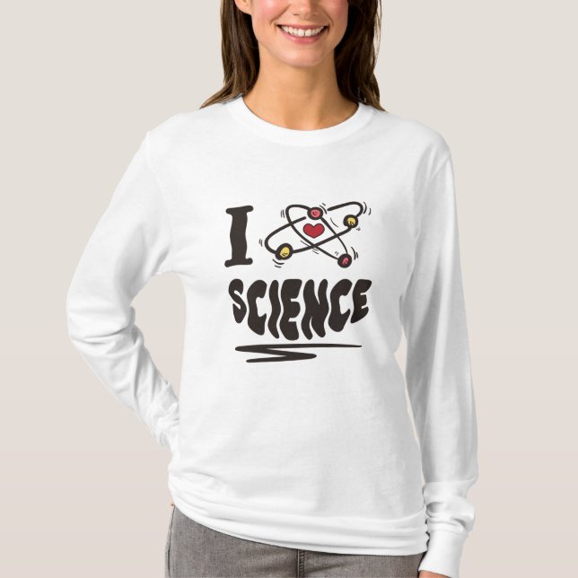 Camiseta Eu amo ciência (Frente)