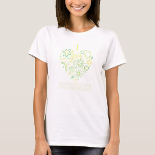 Camiseta Eu Amo Ciência Da Biologia E Virologia Microbiológ