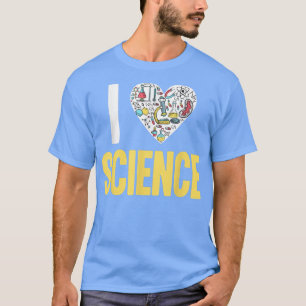 Camiseta Eu Amo Ciência Engraçada Sobre Ciência Atom Estuda