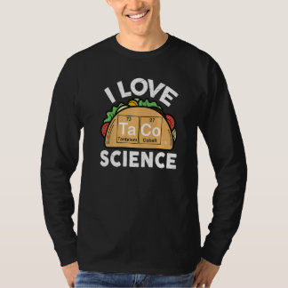 Camiseta Eu amo Ciência  Eu amo Tacos