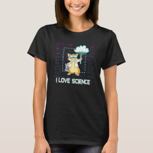 Camiseta Eu Amo Ciência Química Gato Cientista Legal Fazend