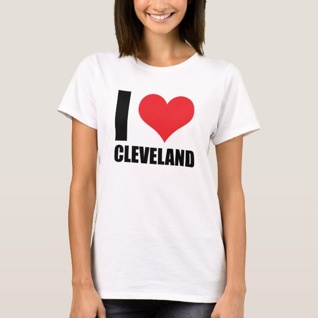 Camiseta Eu amo Cleveland (Frente)