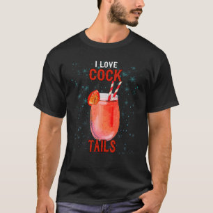 Camiseta Eu Amo Cocktails Bebendo Sarcasm Pun