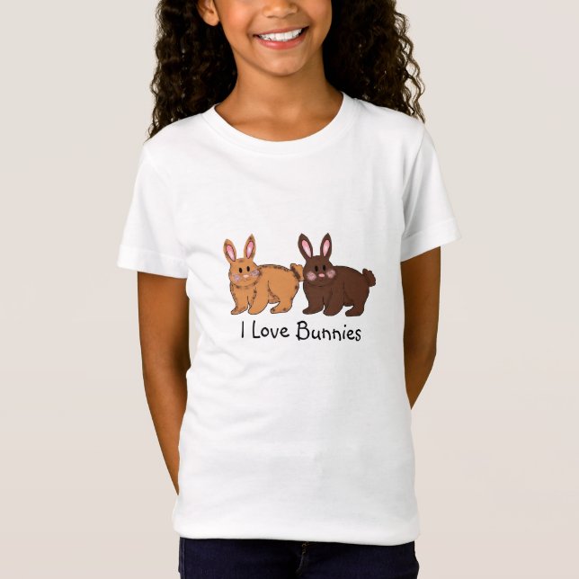 Camiseta Eu Amo Coelhinhos (Frente)
