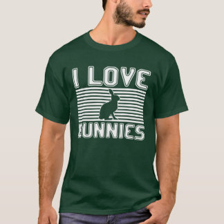 Camiseta Eu amo coelhinhos vintage