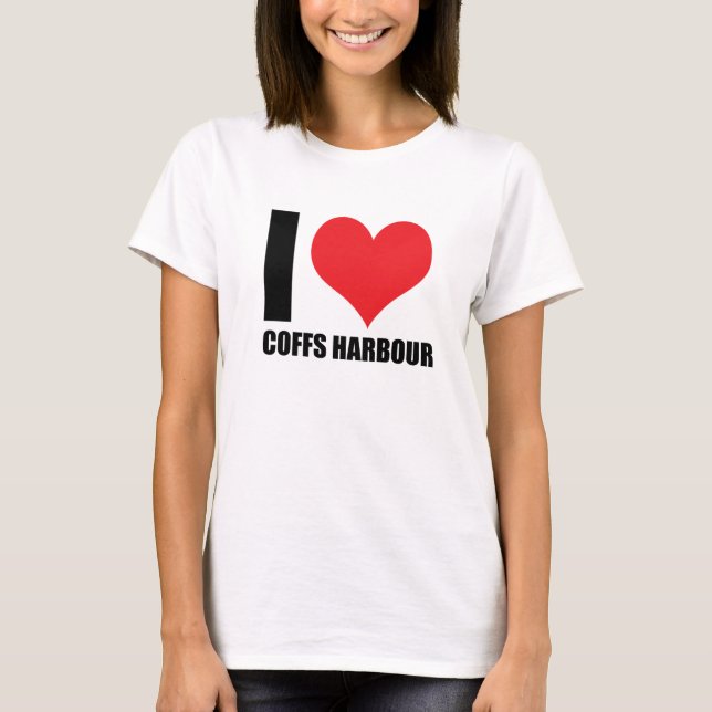 Camiseta Eu amo Coffs Harbour (Frente)
