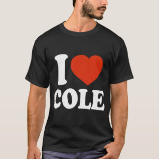Camiseta Eu Amo Cole I Heart Cole Red Heart Namorados