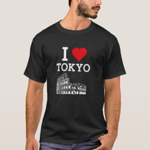 Camiseta Eu Amo Coliseu Engraçado de Tóquio Piada Brincadei