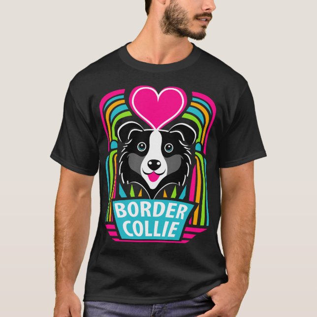 Camiseta Eu Amo Collies Fronteiriços (Frente)