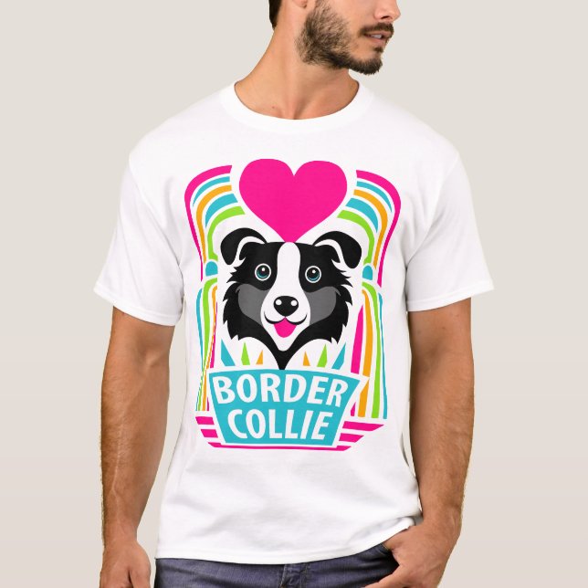 Camiseta Eu Amo Collies Fronteiriços (Frente)