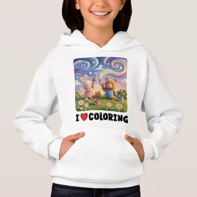 Camiseta Eu amo colorir  (Frente)