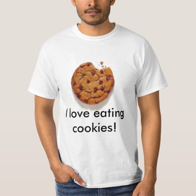 Camiseta Eu amo comer biscoitos! (Frente)