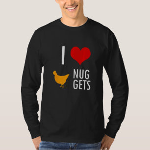 Camiseta Eu Amo Comida De Nuggets