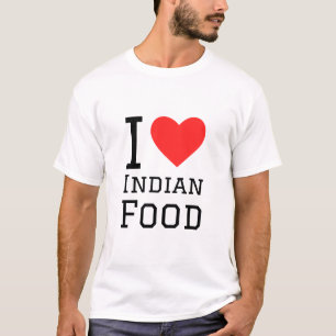 Camiseta Eu amo comida indiana