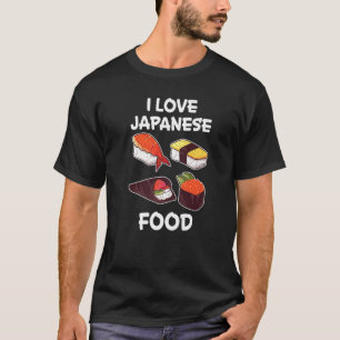 Camiseta Eu Amo Comida Japonesa Cozinha Japonesa Japão Arro