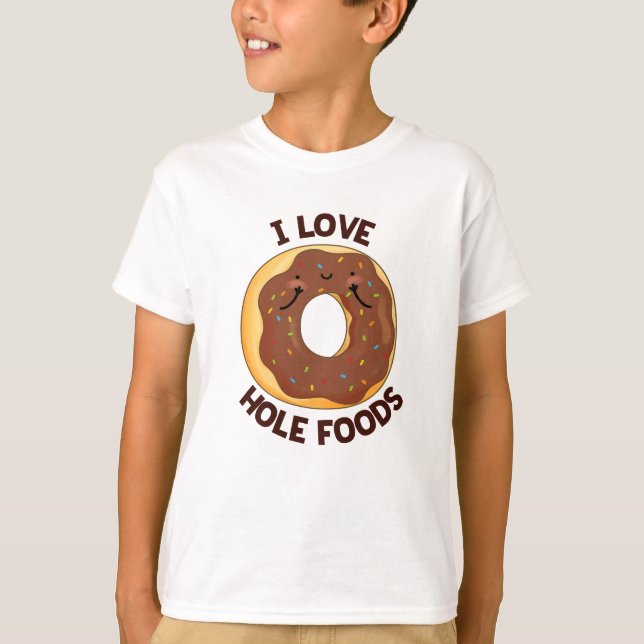 Camiseta Eu Amo Comidas Engraçadas Rosquinha (Frente)