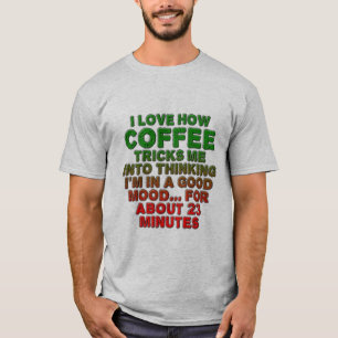 Camiseta Eu amo como o café me engana