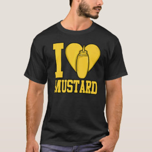 Camiseta Eu Amo Condição De Mostarda