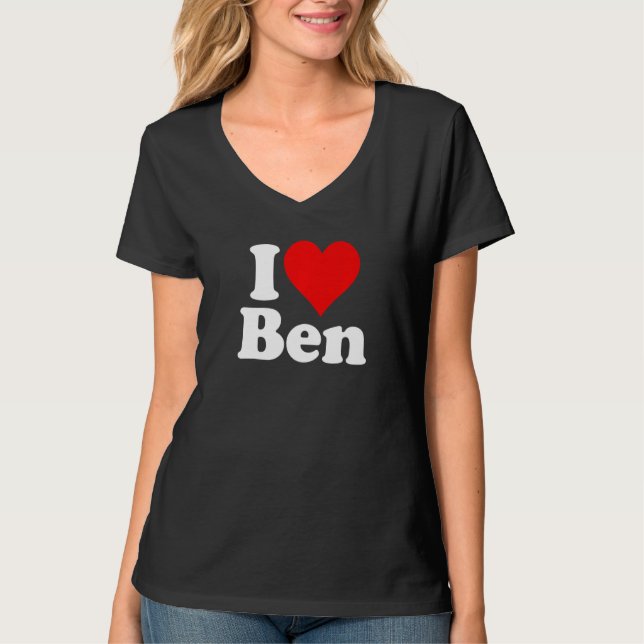 CAMISETA EU AMO CORAÇÃO BEN BENJAMIN BENNY (Frente)