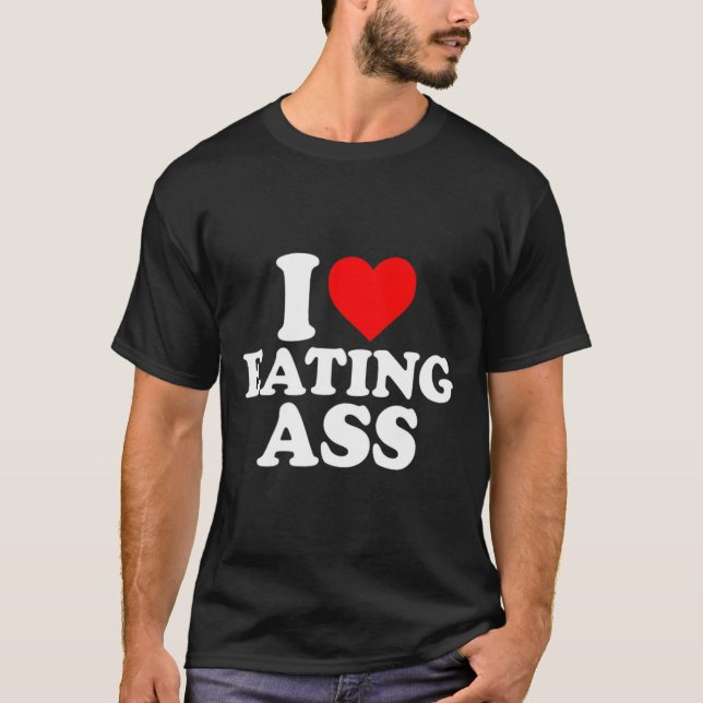 Camiseta Eu Amo Coração Comendo Fofo Divertido Simples  (Frente)