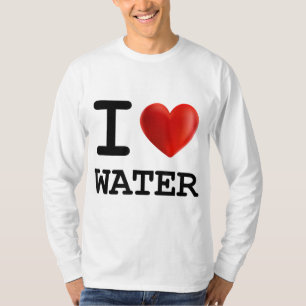 Camiseta Eu Amo Coração De Bebida De Água