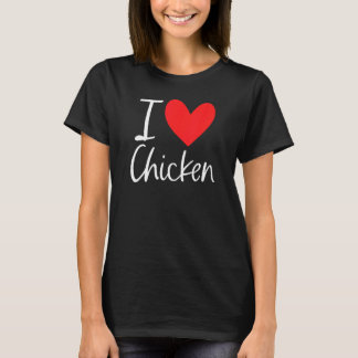 Camiseta Eu Amo Coração de Frango Comida Latina Burrito Tac