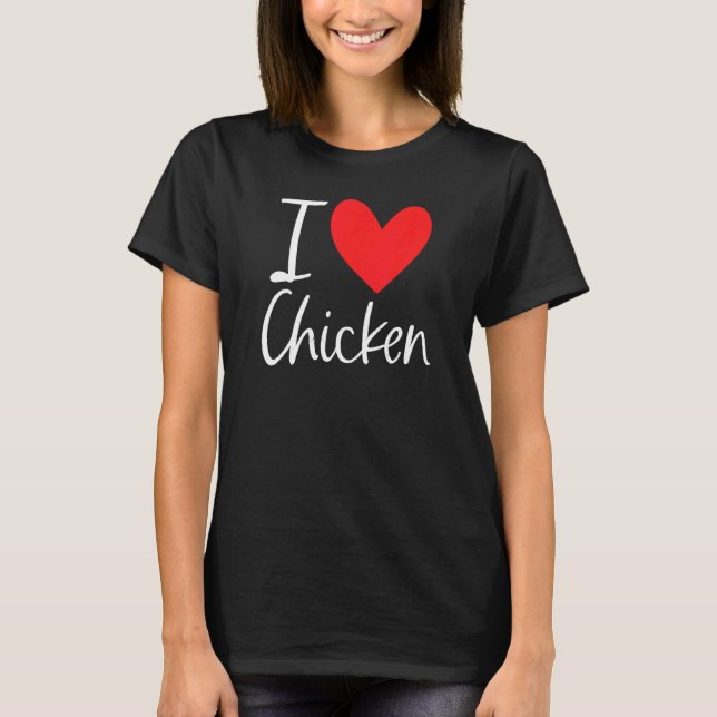 Camiseta Eu Amo Coração de Frango Comida Latina Burrito Tac (Frente)