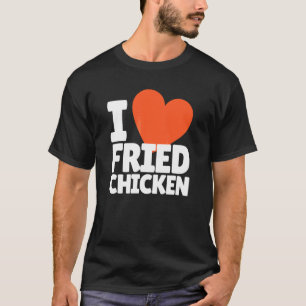 Camiseta Eu Amo Coração de Frango Frito Frango Frito
