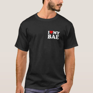 CAMISETA EU AMO CORAÇÃO MEU BAE BABE NAMORADO NAMORADA