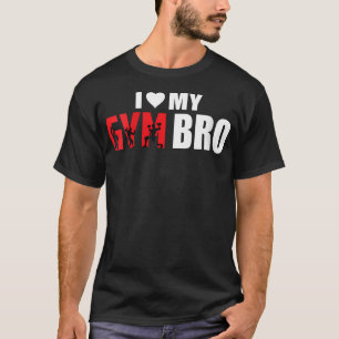 Camiseta Eu Amo Coração Meu Ginásio Irmão Engraçado Malhaçã