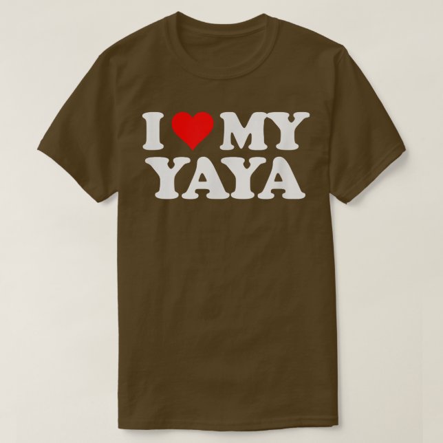 Camiseta Eu Amo Coração Minha Yaya (Frente do Design)