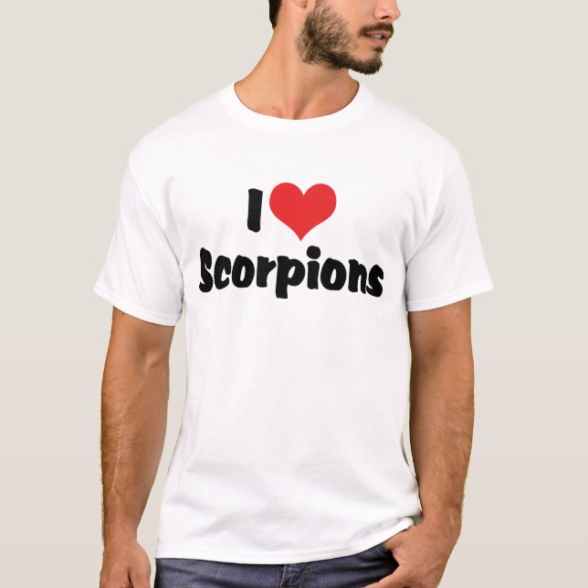 Camiseta Eu Amo Corações Escorpiões (Frente)