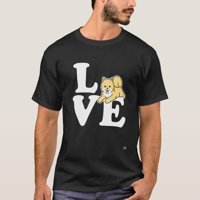 Camiseta Eu Amo Corgi Cachorro Fofo Bunda Fofa (Frente)