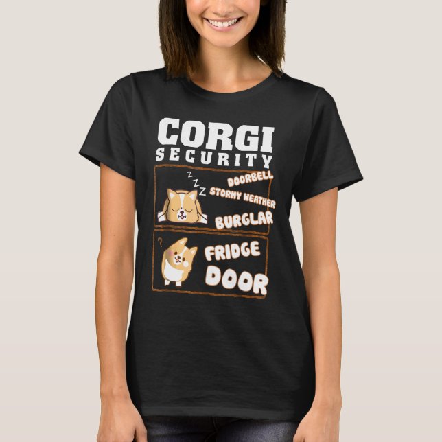 Camiseta Eu Amo Corgi Segurança Corgi (Frente)