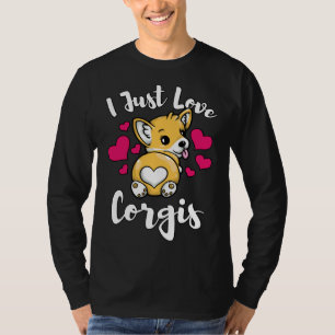 Camiseta Eu Amo Corgis Funny Pem Welsh Corgi 986